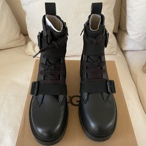 UGG Noe Black Moto Boot NIB